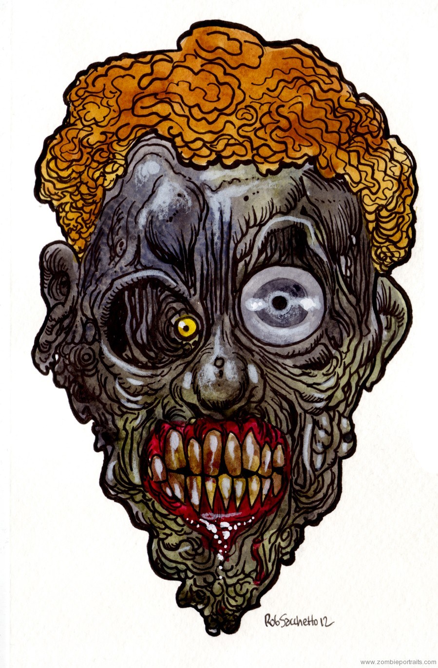 899x1372 Heads Of The Living Dead Dumb Head Zombie