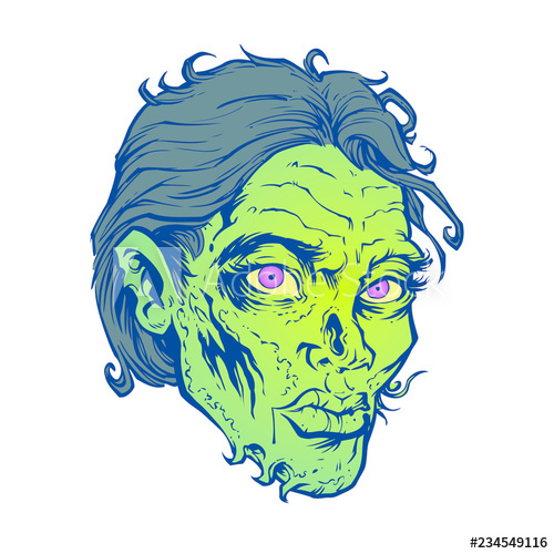 500x500 Mysterious Female Zombie Head