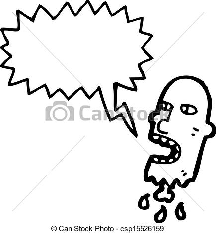 435x470 Cartoon Zombie, Head