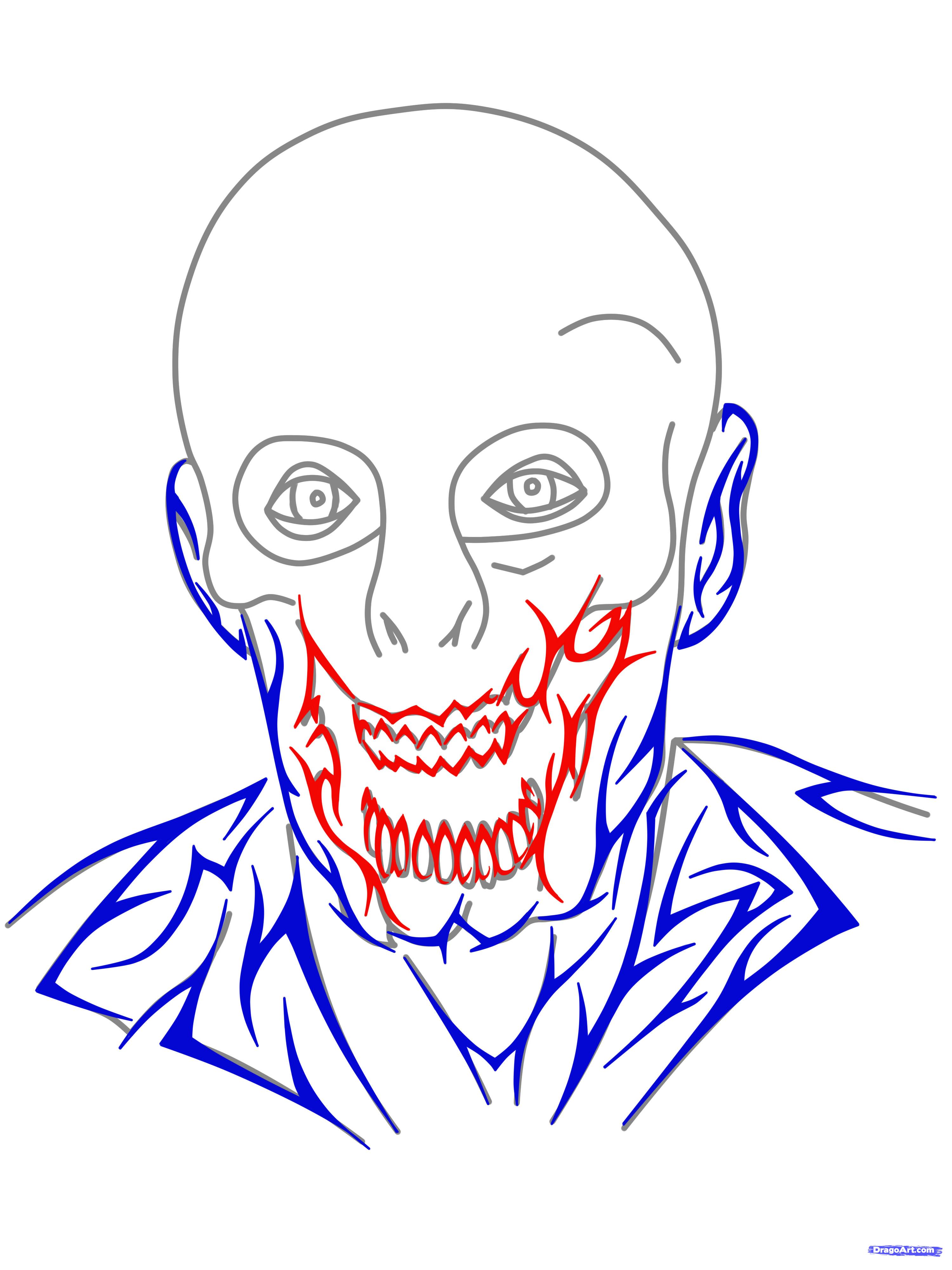 3000x4000 Draw A Tribal Zombie, Tribal Zombie Tattoo, Step