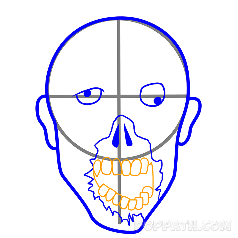 800x800 How To Draw A Zombie Head Pop Path