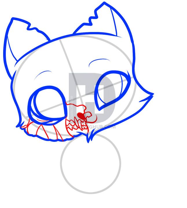 646x720 How To Draw A Zombie Kitten, Zombie Kitten, Step