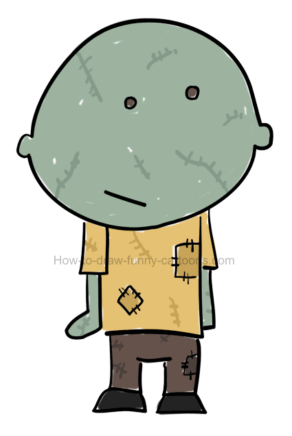 425x634 How To Draw A Zombie