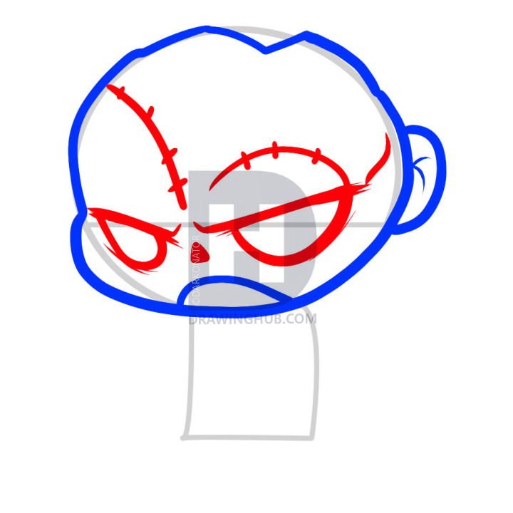 720x720 How To Draw A Chibi Zombie, Chibi Zombie, Step