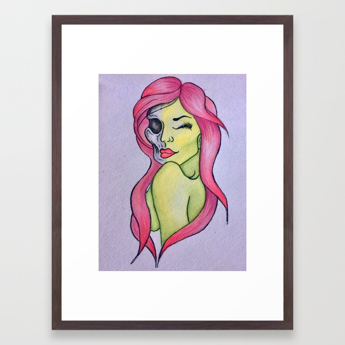 700x700 Zombie Pinup Framed Art Print