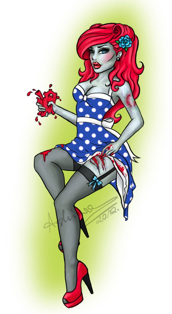 Zombie Pin Up Girl Drawings Free Download On Clipartmag 8171