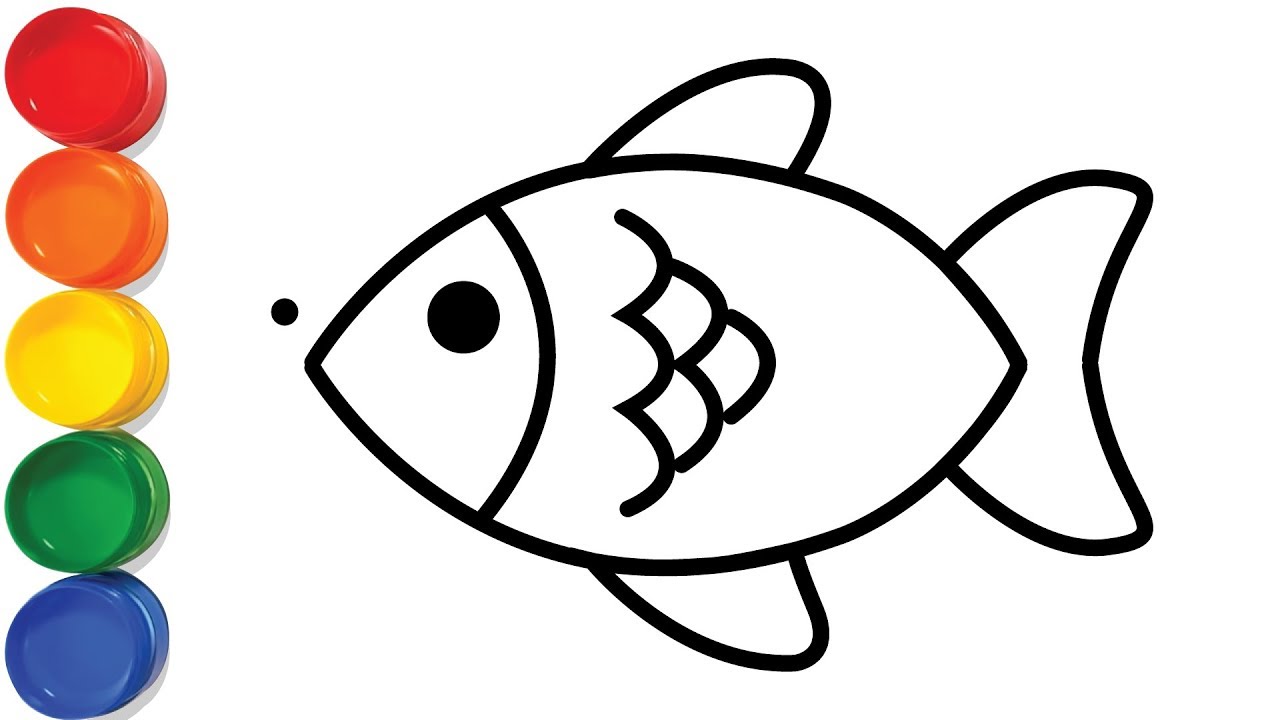 1280x720 How To Draw A Fish Easy Drawing For Kids Maya Kids Zone