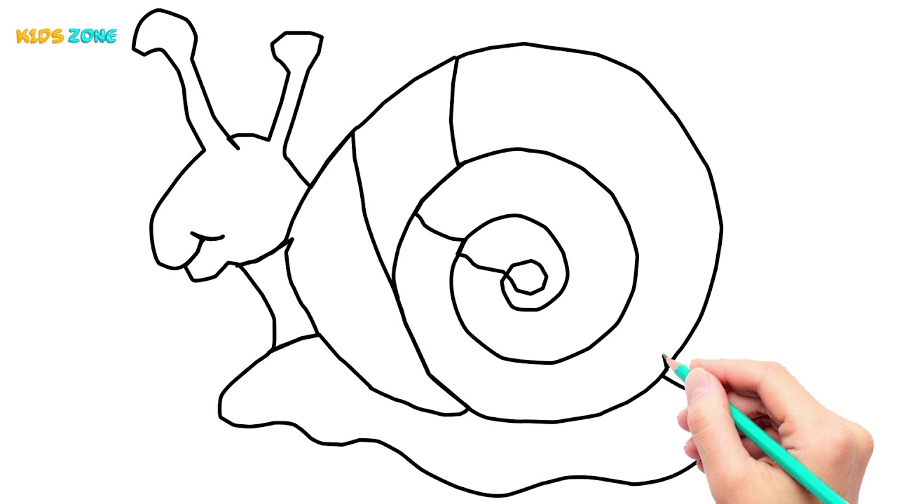 1280x720 Snail Drawing Video Drawing Learning