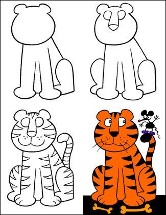 325x420 How To Draw A Tiger How To Draw Zoo Animals Drawings, Directed