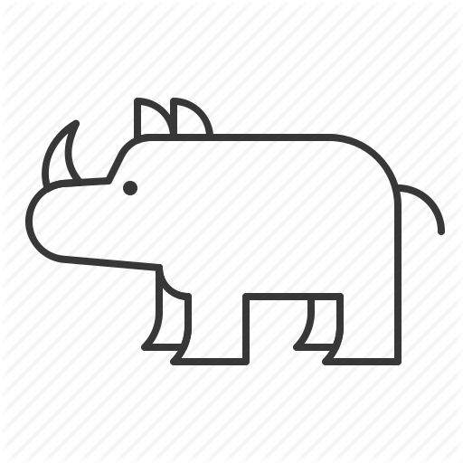512x512 Rhinos Drawing Zoo Animal Transparent Png Clipart Free Download