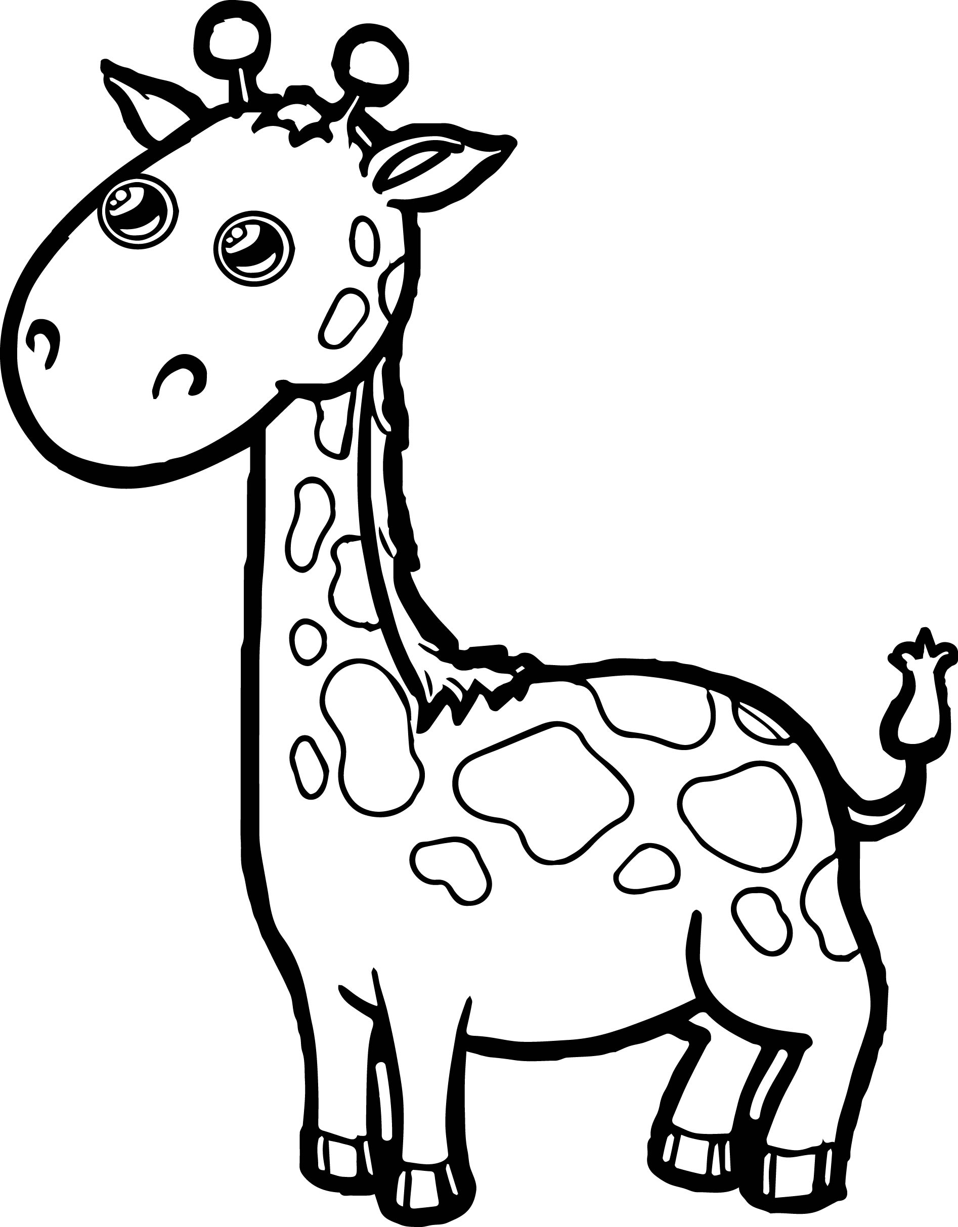 1894x2426 Zoo Giraffe Cartoon Coloring