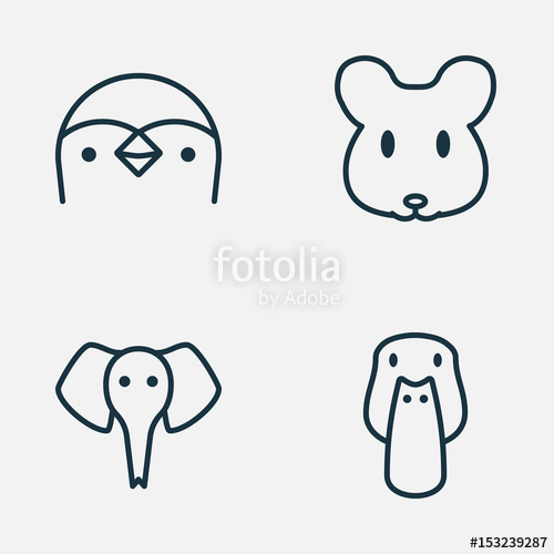 500x500 Zoology Icons Set Collection Of Diver, Duck, Trunked Animal