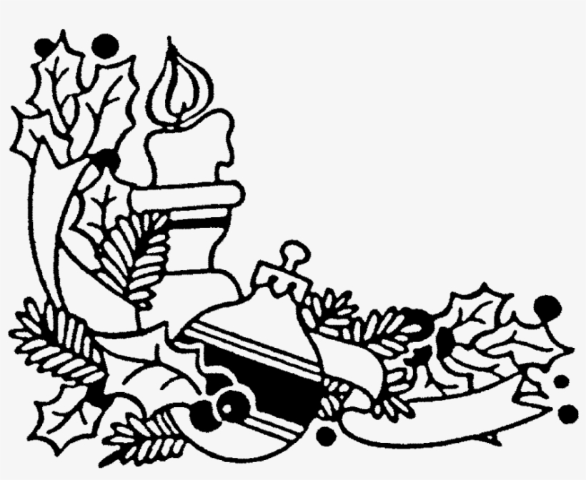 820x672 Zoom Christmas Candle Rubber Stamp