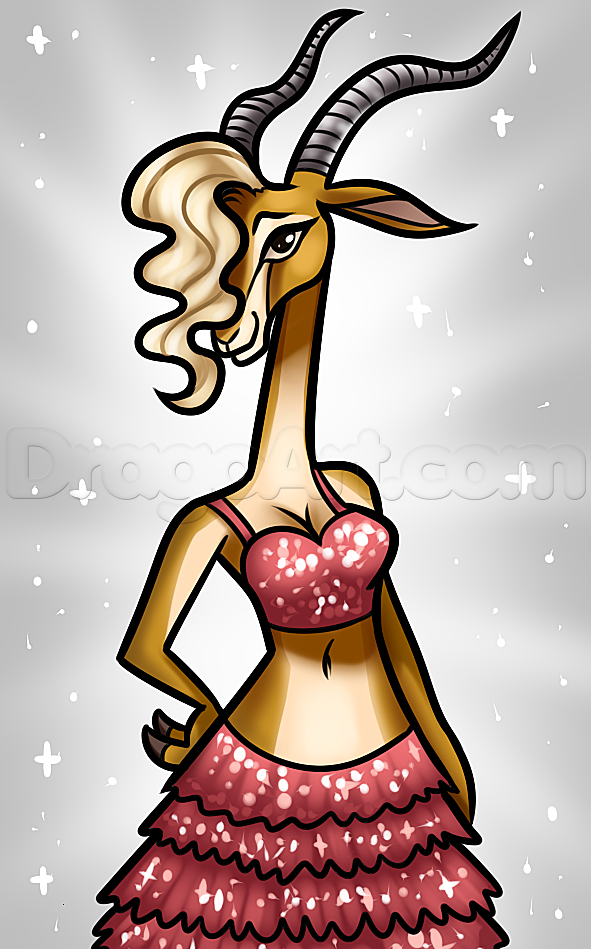 591x949 How To Draw Gazelle From Zootopia, Step