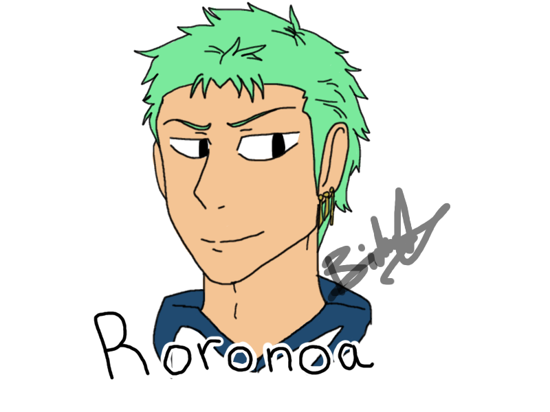800x600 roronoa zoro headshot commission