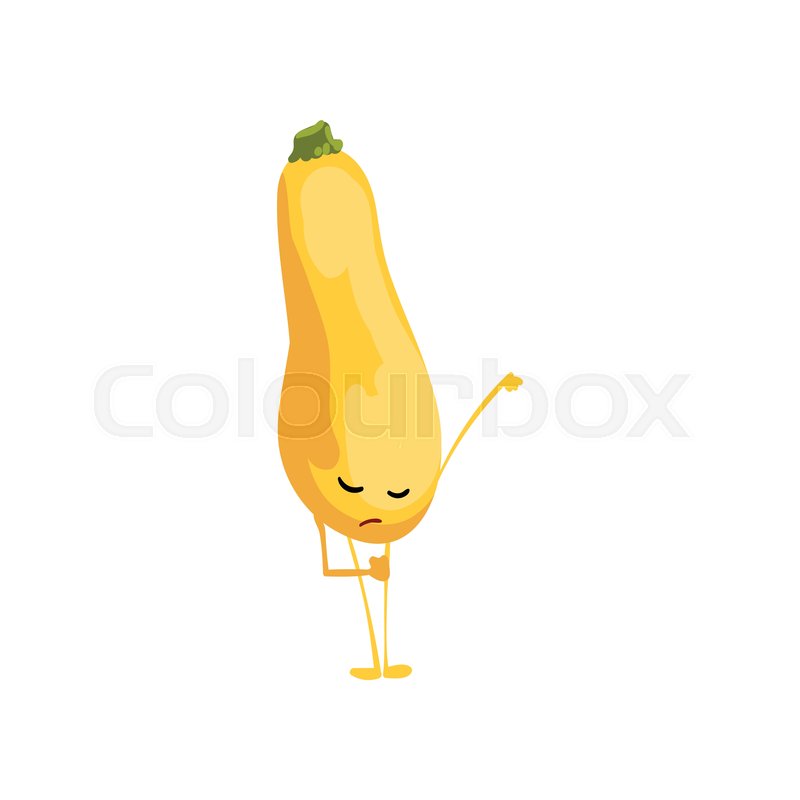 800x800 Offended Zucchini Pointing Finger Away Stock Vector Colourbox