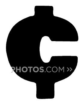 280x350 Cents Symbol Clipart