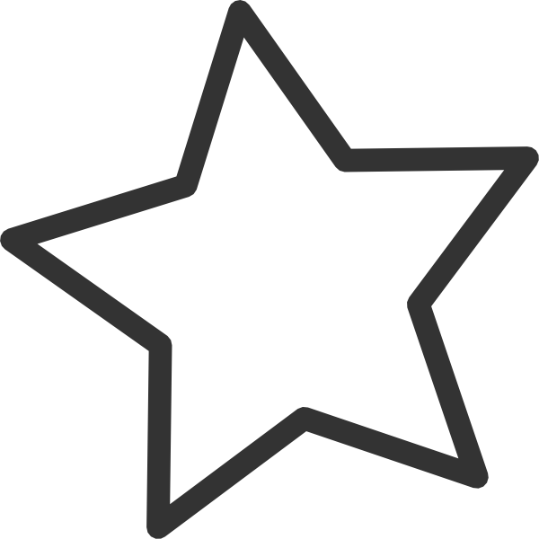 600x600 Free Stars Clipart Black And White Image
