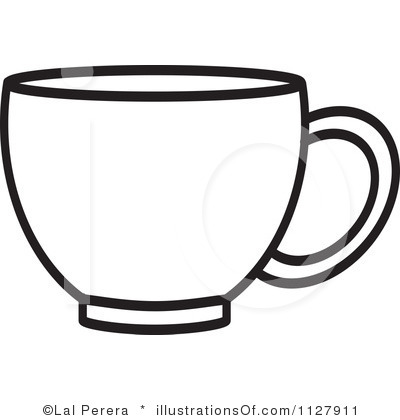400x420 Monochrome Clipart Cup