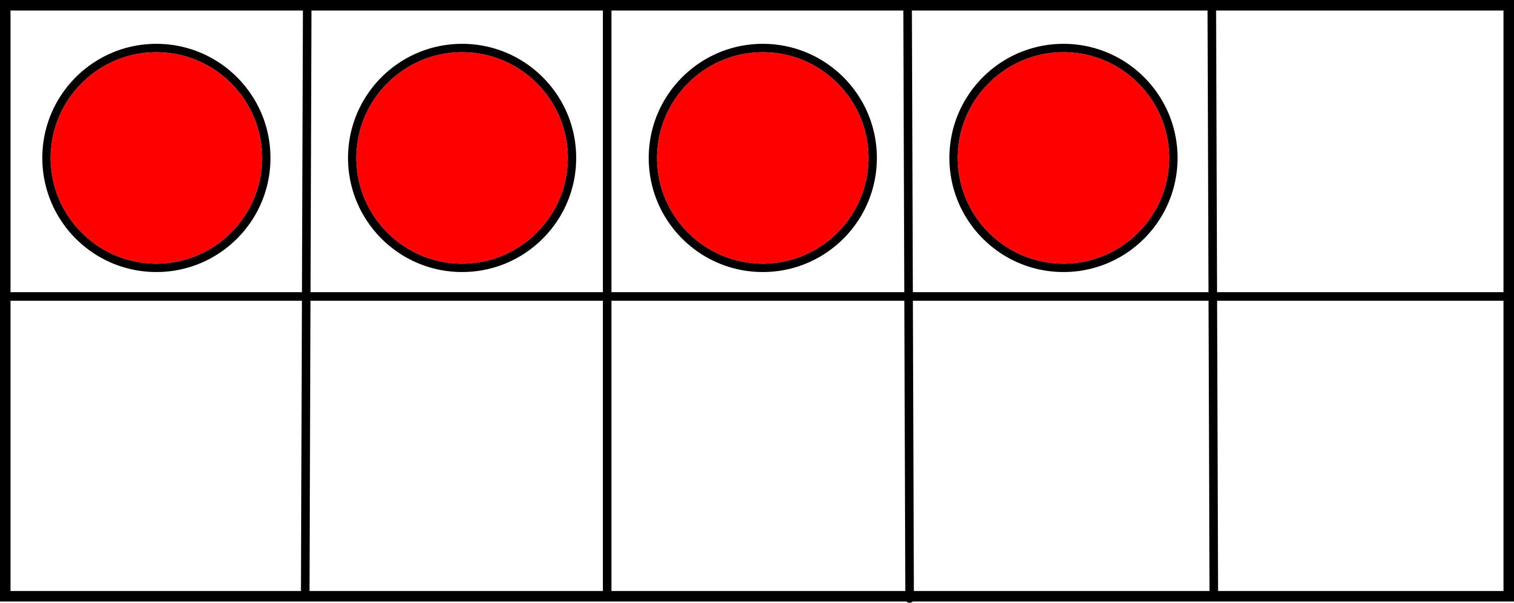 3006x1197 Free Ten Frame Clipart