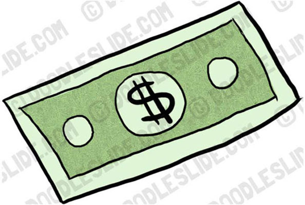 594x400 Clipart Dollar Bills