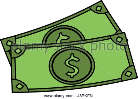 444x320 Dollars Banknote Set Vector. Cartoon Us Currency. Two Sides