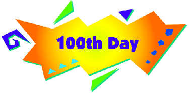 375x187 100th Day Clipart