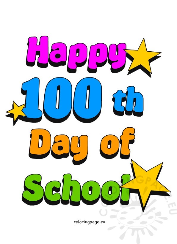 595x822 100th Day Of School Clip Art Coloring Page