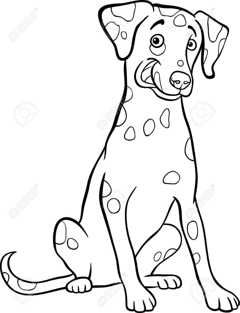 997x1300 Dalmatian Clipart Black And White
