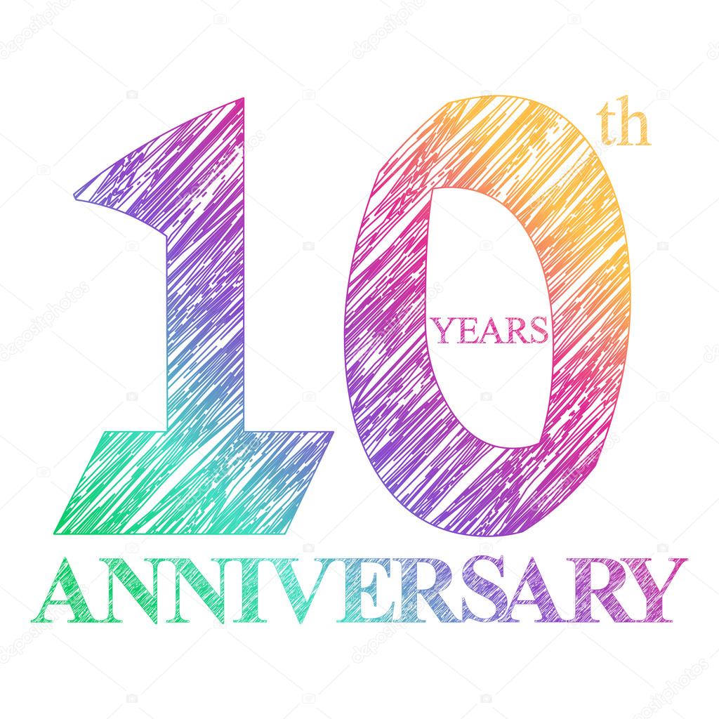 1024x1024 A Painted The Logo Of The 10th Anniversary With A Circle. Number