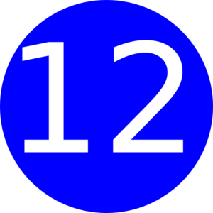 300x300 Number 12 Blue Background Clip Art