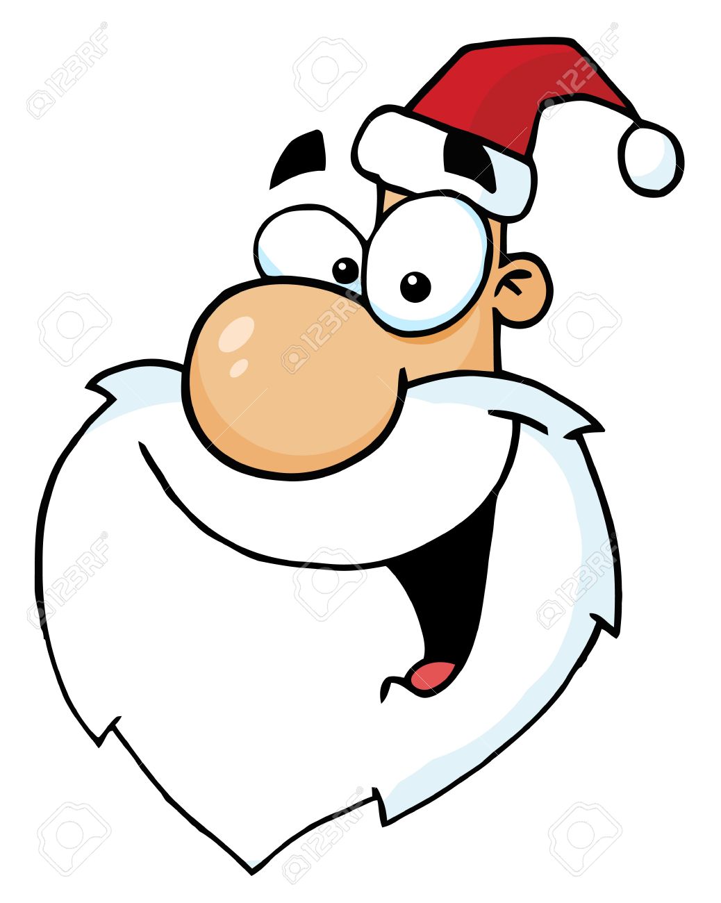 1038x1300 Santa Face Laughing, Facing Left Royalty Free Cliparts, Vectors