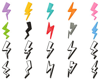 340x270 Lightning Bolt Art Etsy