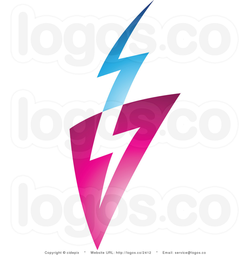 1024x1044 Orange And Blue Lightning Bolt Clipart