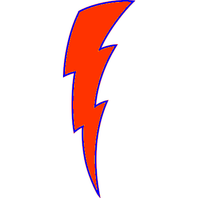 399x399 Red Lightning Bolt Symbol