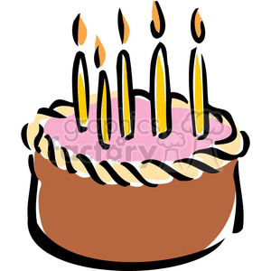 300x300 Royalty Free Birthday Cake 382989 Vector Clip Art Image