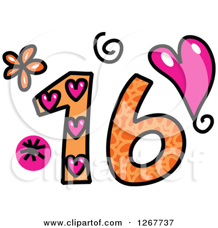 450x470 Sixteen Clipart