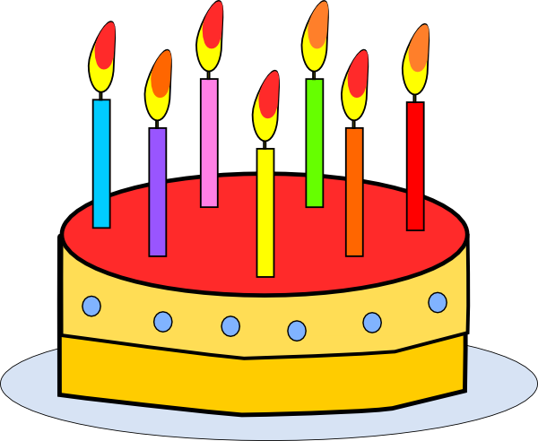 600x492 Birthday Cake Clip Art