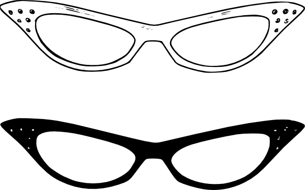 600x375 Retro Glasses Clip Art