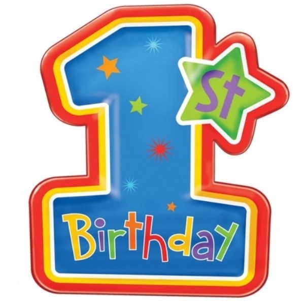 599x600 1st Birthday Clipart