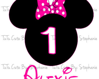 340x270 1st Birthday Minnie Mouse Clipart