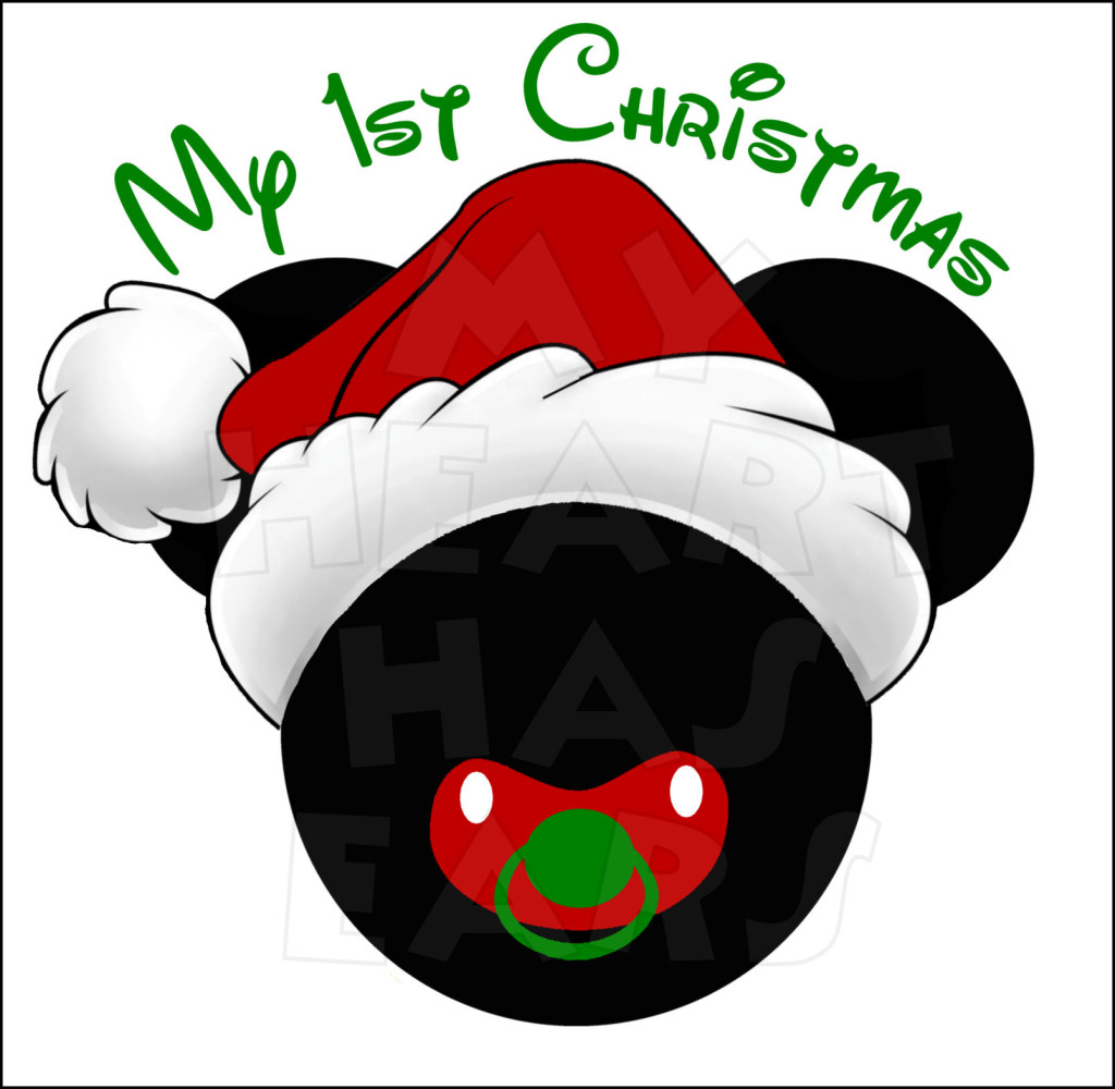 1024x1000 Christmas Mickey Ears Clipart