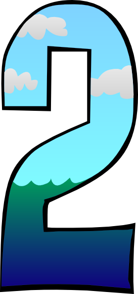 276x589 Creation Day 2 Number Clip Art
