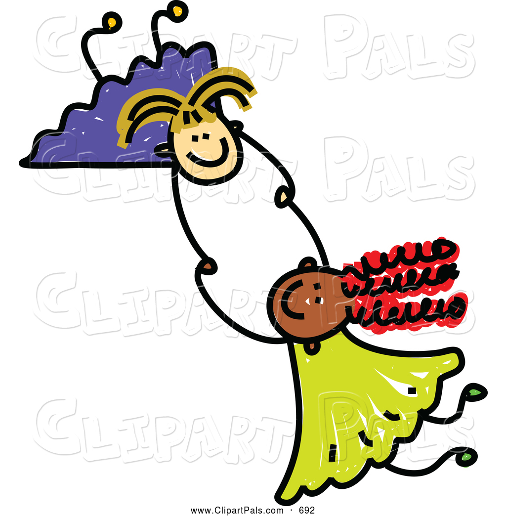 1024x1044 Pal Clipart Of A Childs Sketch Of Two Happy Girls Holding Hands