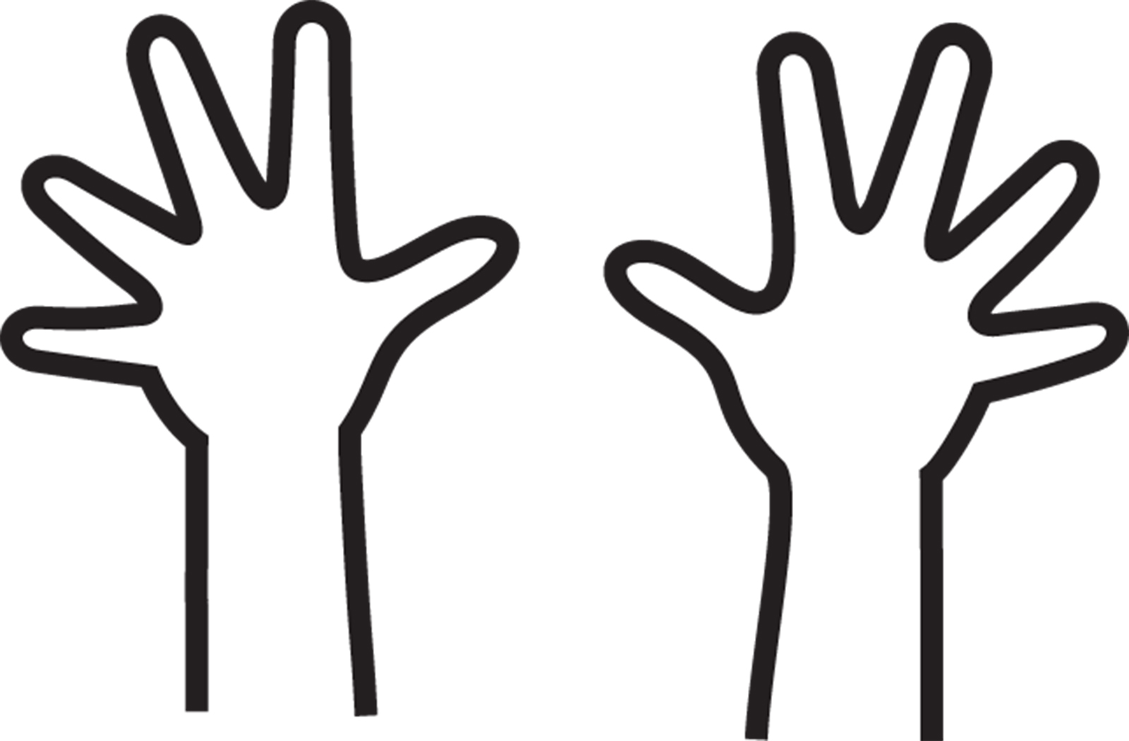 1600x1051 Hand Outline Photos Of Ten Two Hands Outline Hand Coloring Page