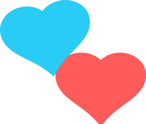 299x255 Two Hearts Clip Art