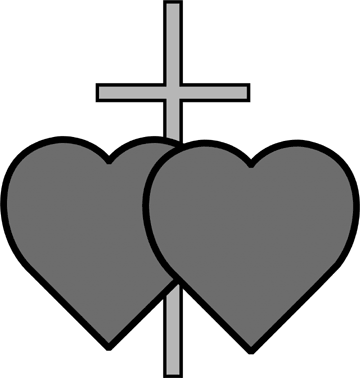 360x378 Two Hearts Design Catholic Clip Art