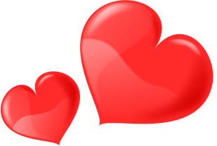 309x209 Valentines With 2 Hearts Clip Art Download