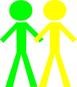 264x299 Caring Stick Man Clip Art