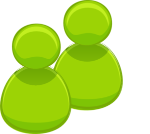 300x267 Two Green People Clip Art